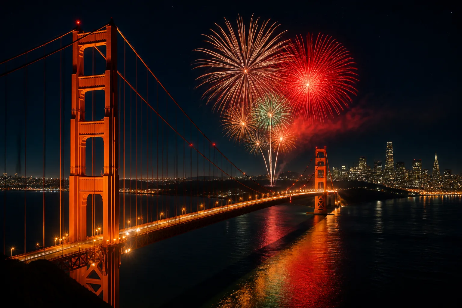 San Francisco to Launch Rare Fireworks Display from Golden Gate Bridge on July 4