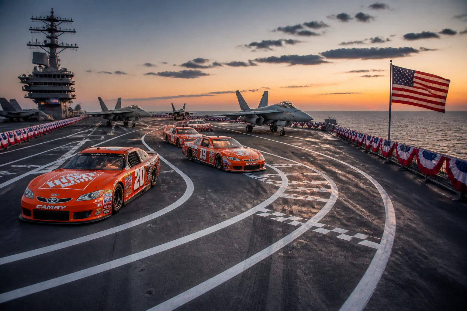 NASCARs First Military Base Race Takes Place on USS Carl Vinson During 2026 250th-Anniversary Celebrations