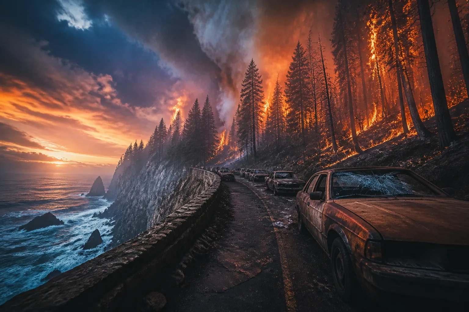 Timber Fire in Big Sur Grows to 2,500 Acres, Triggers Evacuations and Tourism Disruptions